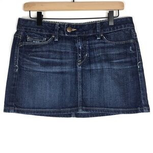GAP Denim Micro Mini Jean Skirt Distressed Limited Edition Festival Size 4/27